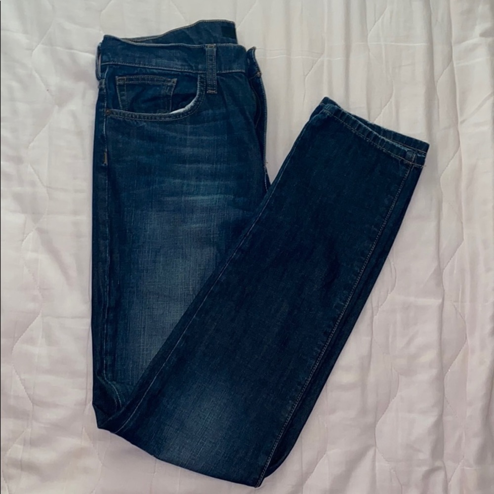Dark blue jeans